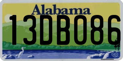 AL license plate 13DB086