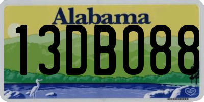 AL license plate 13DB088