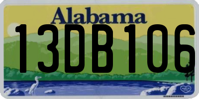 AL license plate 13DB106