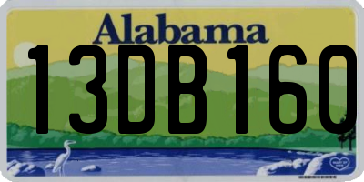 AL license plate 13DB160