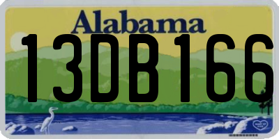 AL license plate 13DB166