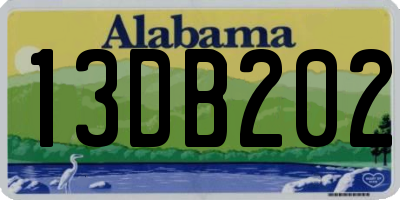 AL license plate 13DB202