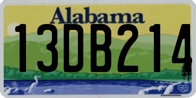 AL license plate 13DB214