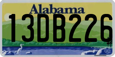 AL license plate 13DB226