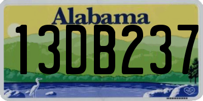 AL license plate 13DB237