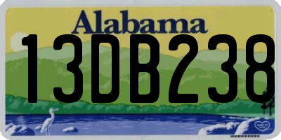 AL license plate 13DB238