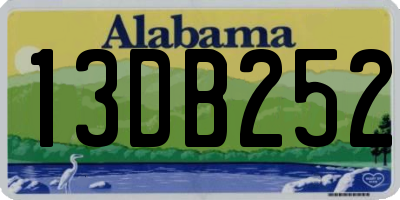 AL license plate 13DB252