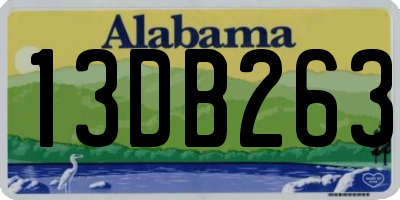 AL license plate 13DB263