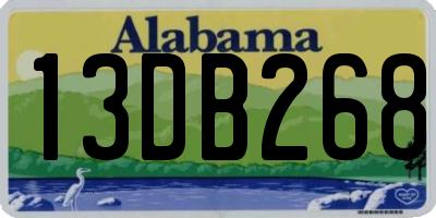 AL license plate 13DB268