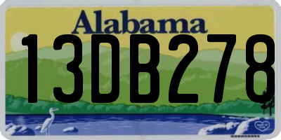AL license plate 13DB278