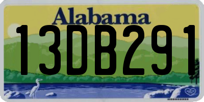 AL license plate 13DB291