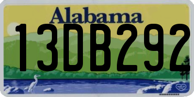 AL license plate 13DB292