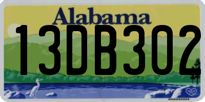 AL license plate 13DB302