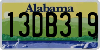 AL license plate 13DB319