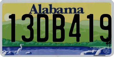 AL license plate 13DB419