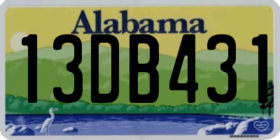 AL license plate 13DB431