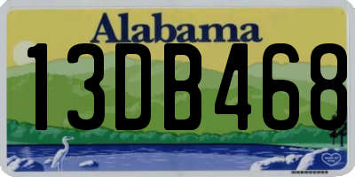 AL license plate 13DB468