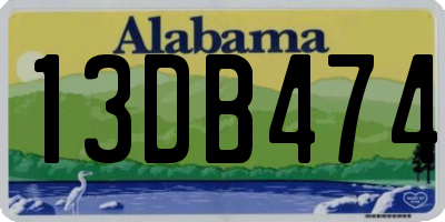 AL license plate 13DB474