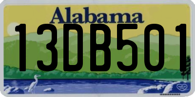 AL license plate 13DB501