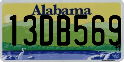AL license plate 13DB569