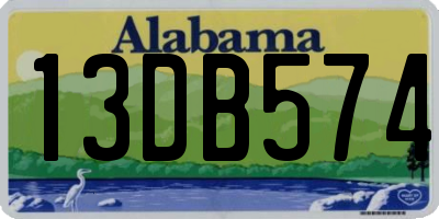 AL license plate 13DB574