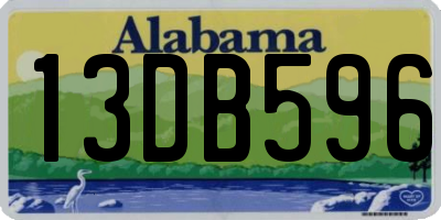 AL license plate 13DB596