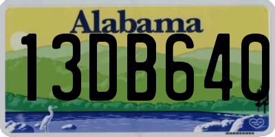 AL license plate 13DB640