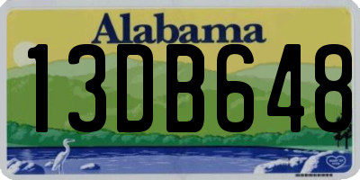 AL license plate 13DB648