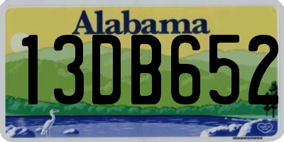 AL license plate 13DB652