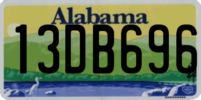 AL license plate 13DB696