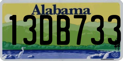 AL license plate 13DB733
