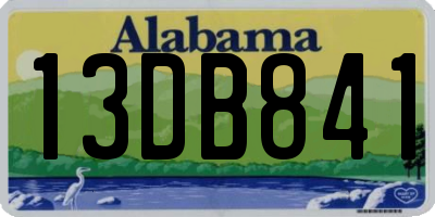 AL license plate 13DB841