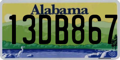 AL license plate 13DB867