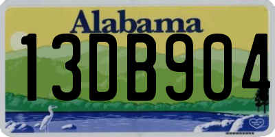 AL license plate 13DB904