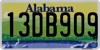 AL license plate 13DB909