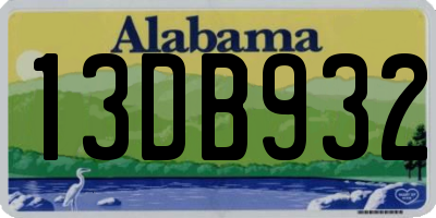 AL license plate 13DB932