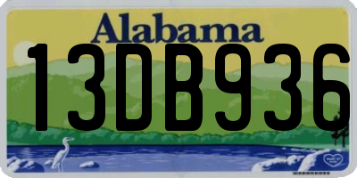 AL license plate 13DB936