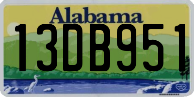 AL license plate 13DB951