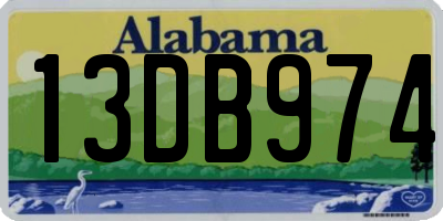 AL license plate 13DB974