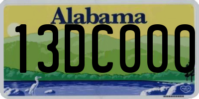 AL license plate 13DC000