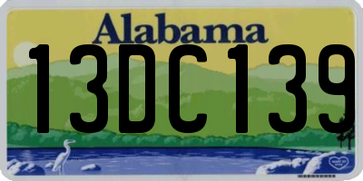 AL license plate 13DC139