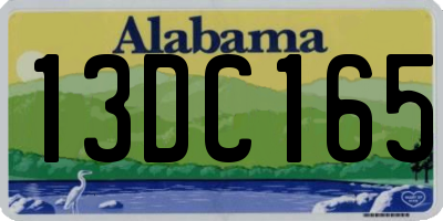 AL license plate 13DC165