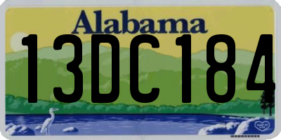 AL license plate 13DC184