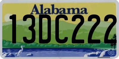 AL license plate 13DC222