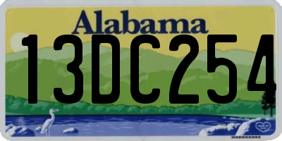 AL license plate 13DC254