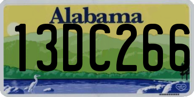 AL license plate 13DC266