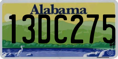 AL license plate 13DC275