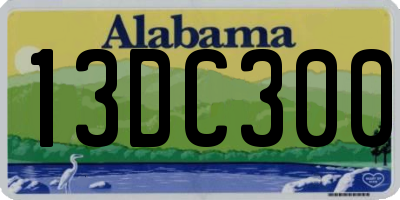 AL license plate 13DC300