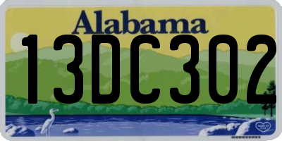 AL license plate 13DC302