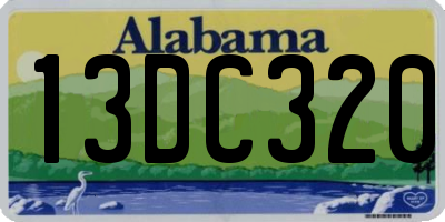 AL license plate 13DC320